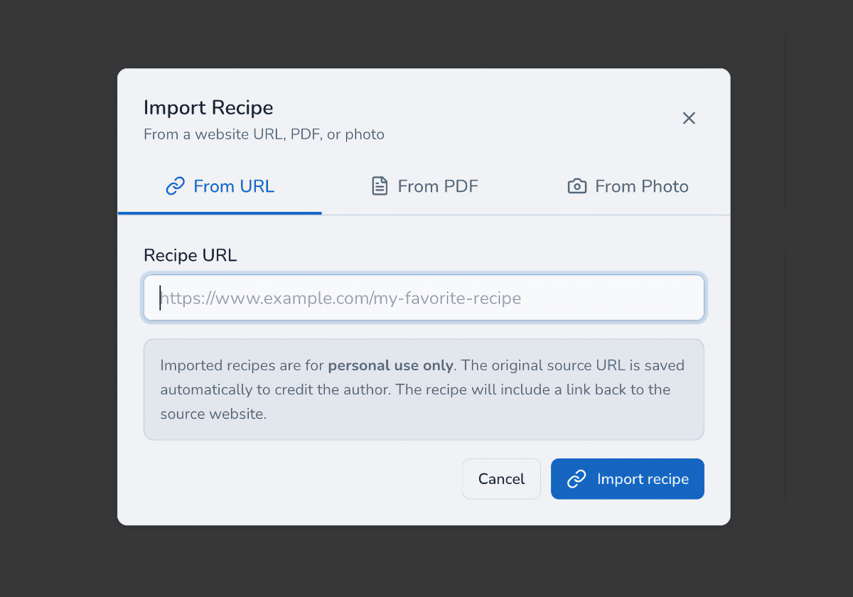 Import from URL