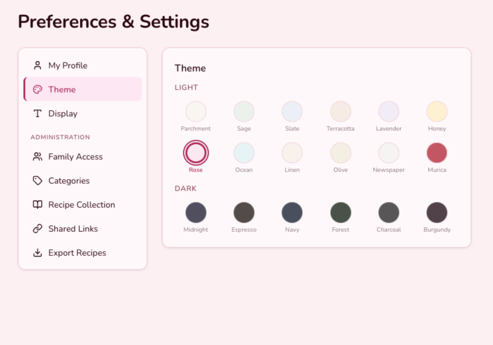 Rose theme